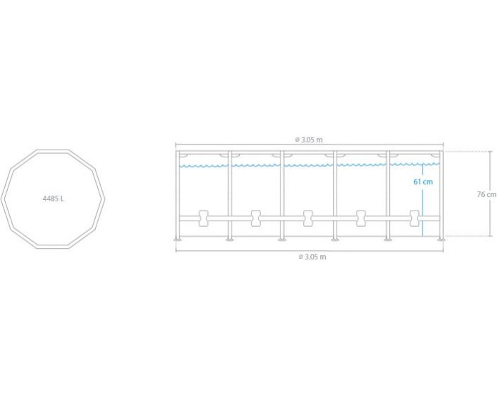 INTEX Metal Frame Schwimmbecken mit Filterpumpe